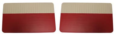 Door panels for Volvo PV544A 1958-60, US red/beige