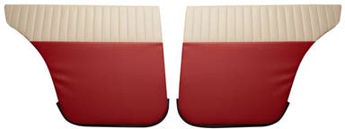 Rear door panels for Volvo Amazon 4d 1958-60, US, red/beige