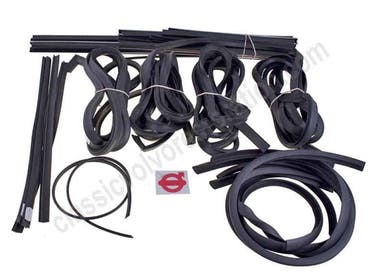 Rubber and guide rail set for Volvo Amazon Kombi without textile strips