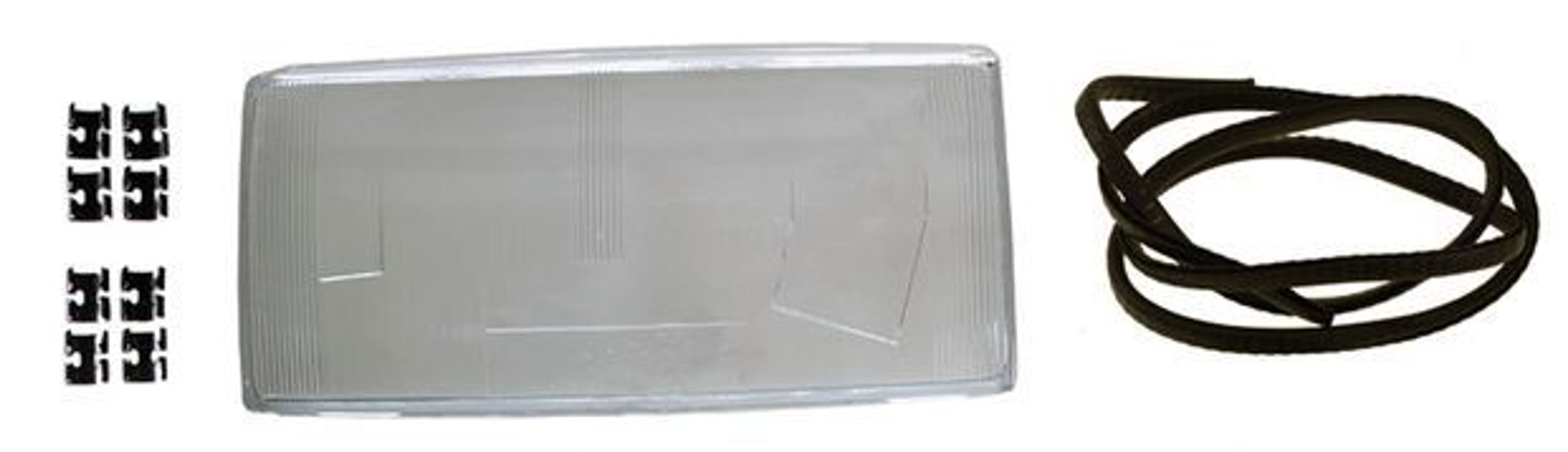 Glass Headlight for Volvo 740, 760, 1982-89, right