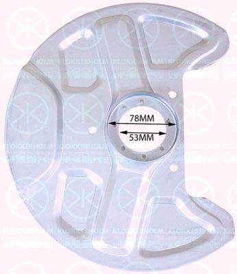 Front brake shield for Volvo 740, 940, without ABS