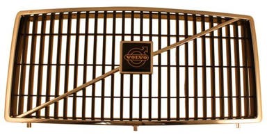 Grill for Volvo 240, 260, -1985, black/chrome rim
