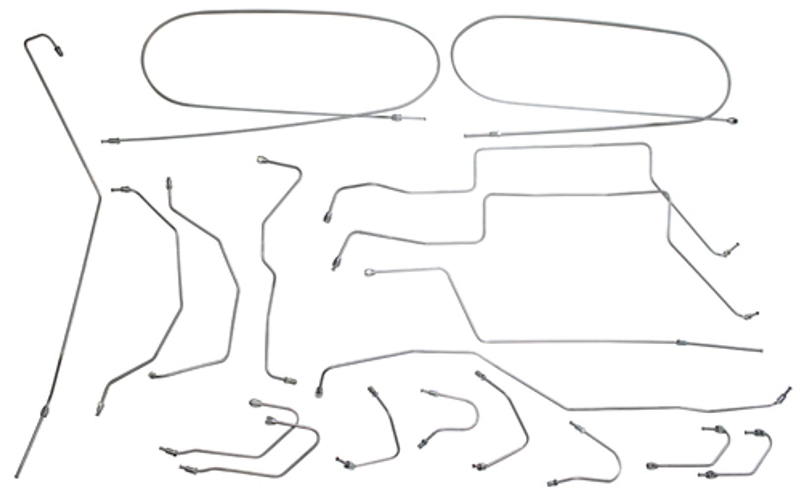 Brake pipe set for Volvo Amazon 1969-70, 2-circuit, left-hand drive