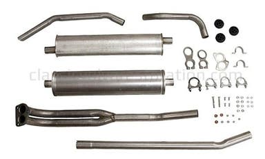 Exhaust system for Volvo Duett, 1967-68, B18, B20