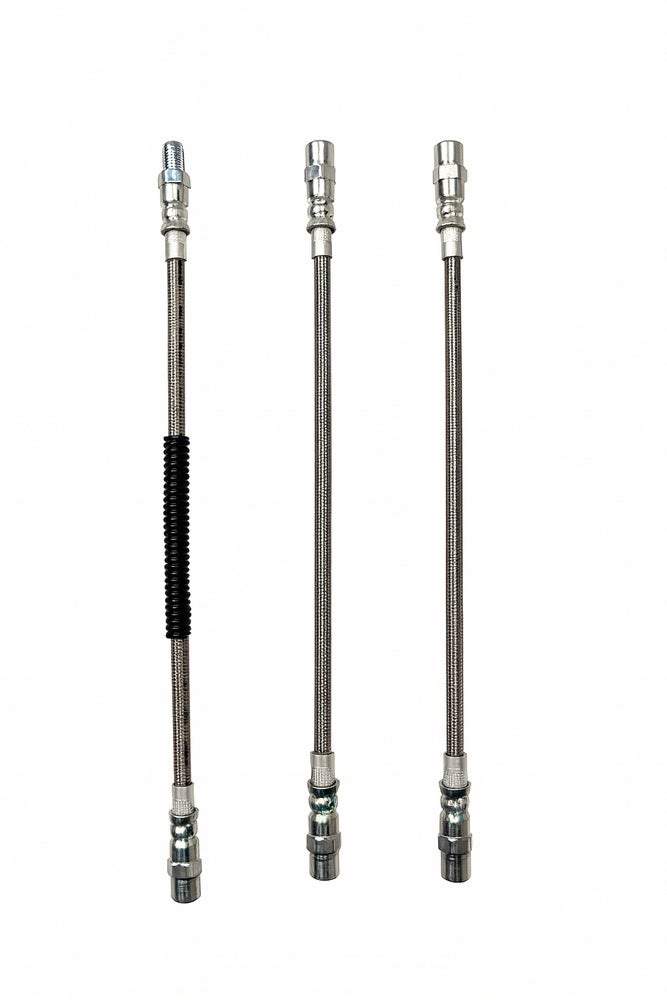Brake hose set for Volvo 240 1988-93, metal braided