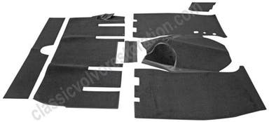 Carpet set for Volvo 1800 1961-62, black textile