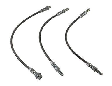 Brake hose set for Volvo Amazon B18, 1965-68, metal braided