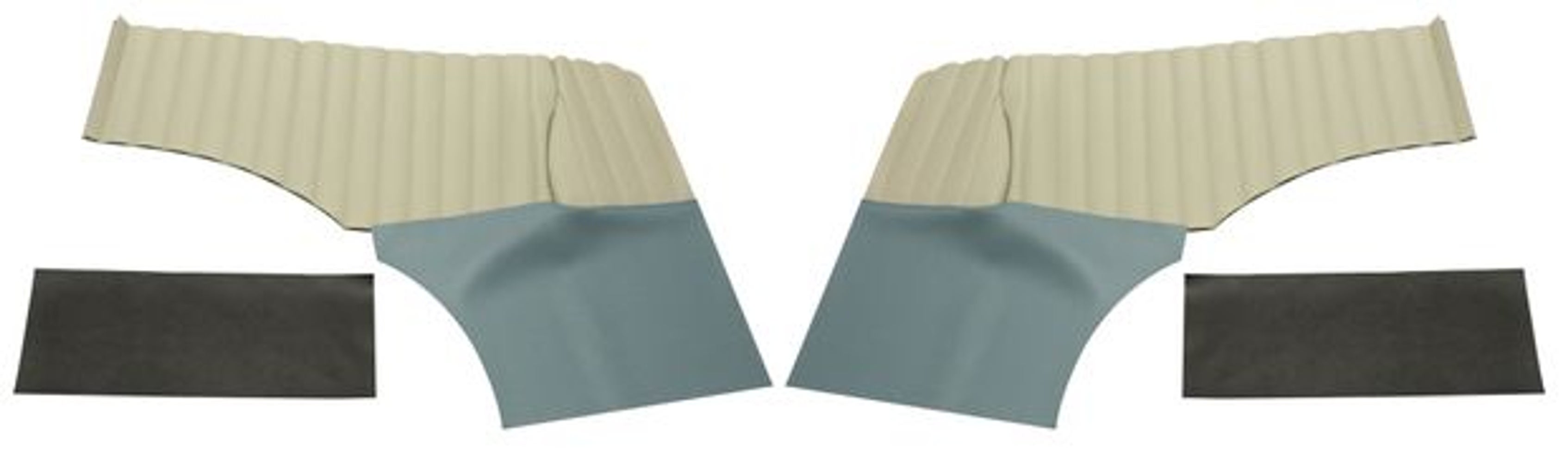 Panels Rear side for Volvo PV544A 1958-60, US blue/beige