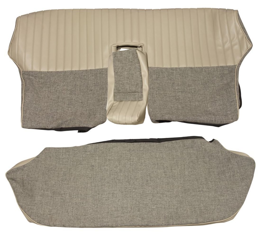 Rear seat upholstery for Volvo Amazon 4d 1959-60 gray/beige — bild 1 av 2