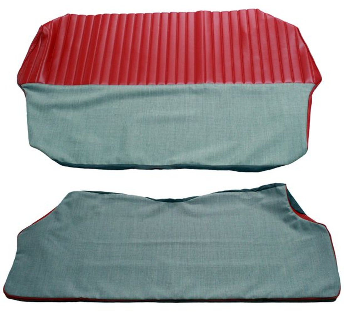 Upholstery Rear seat for Volvo PV544A 1958-60 red/gray Alt.2