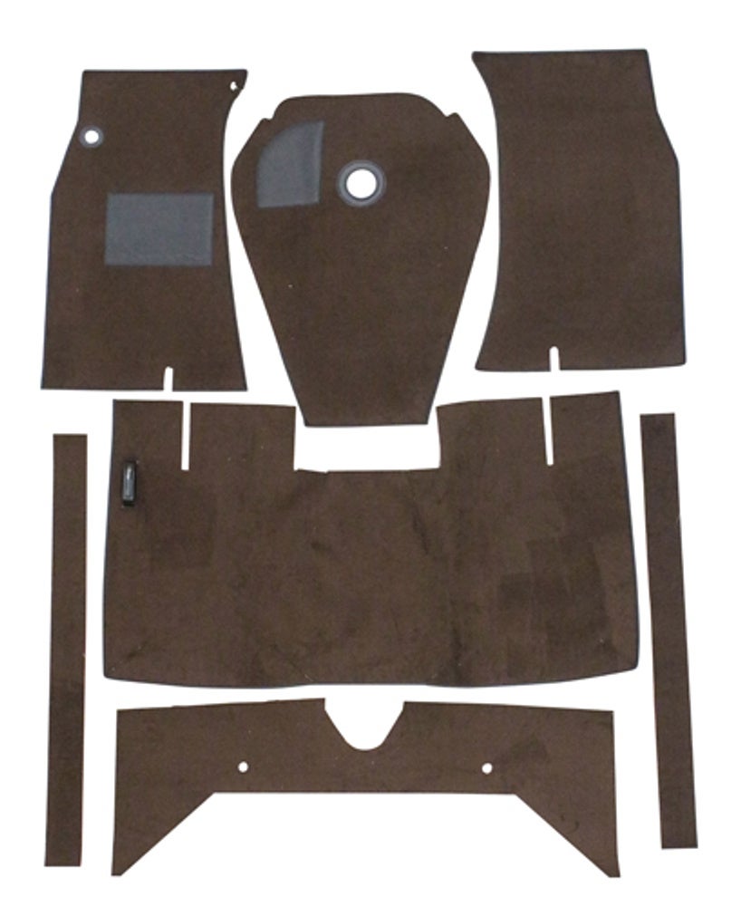 Carpet set for Volvo Amazon 1962-64, brown textile, M/T