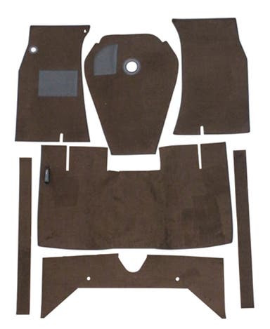 Carpet set for Volvo Amazon 1962-64, brown textile, M/T