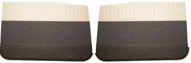 Front door panels for Volvo Amazon 4d 1959-60, beige/blue silver/black