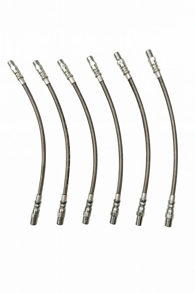 Brake hose set for Volvo 240 1978-93, metal braided