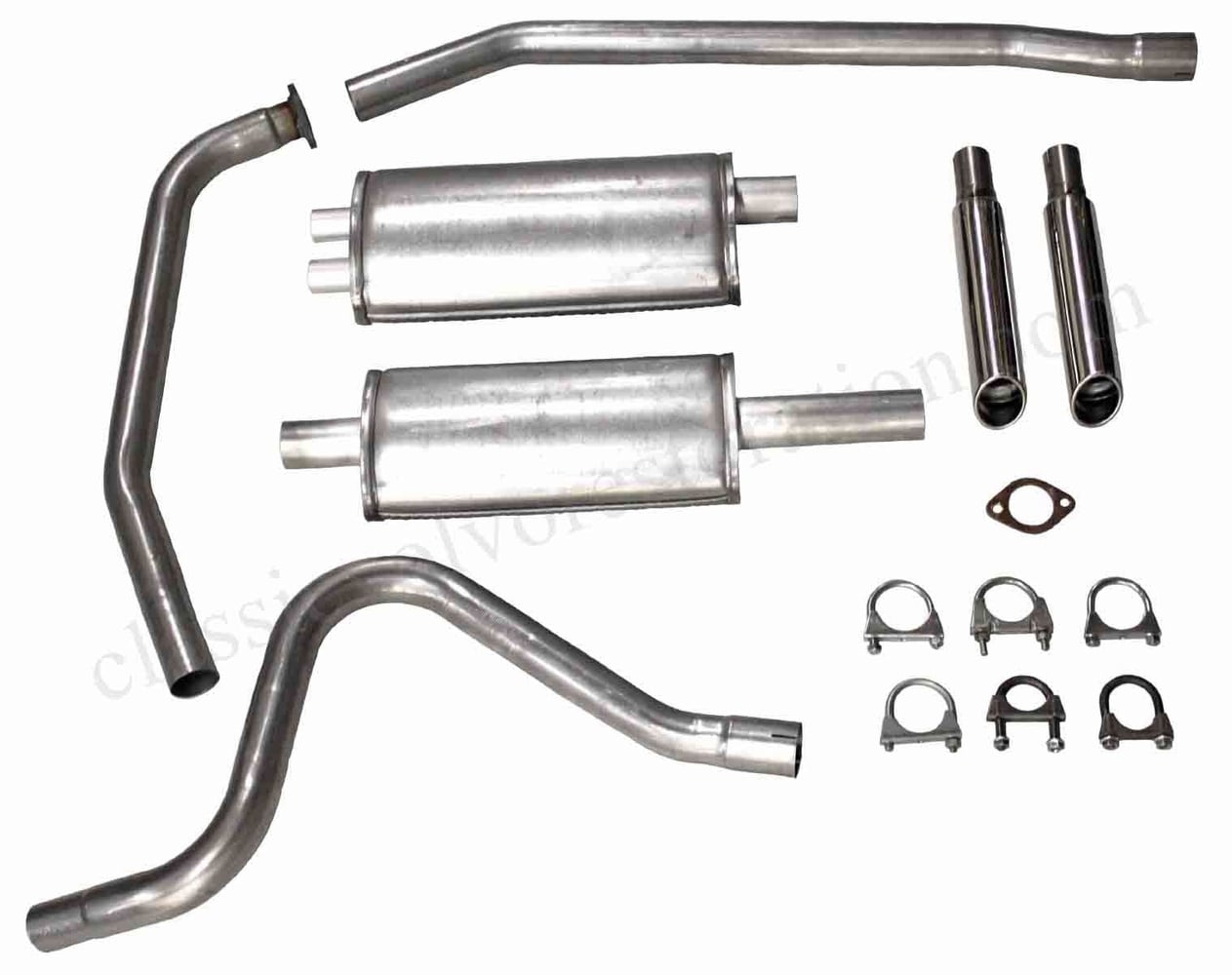 Exhaust system 2" sport single pipe for Volvo 1800, 1961-65