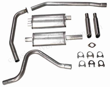 Exhaust system 2" sport single pipe for Volvo 1800, 1961-65