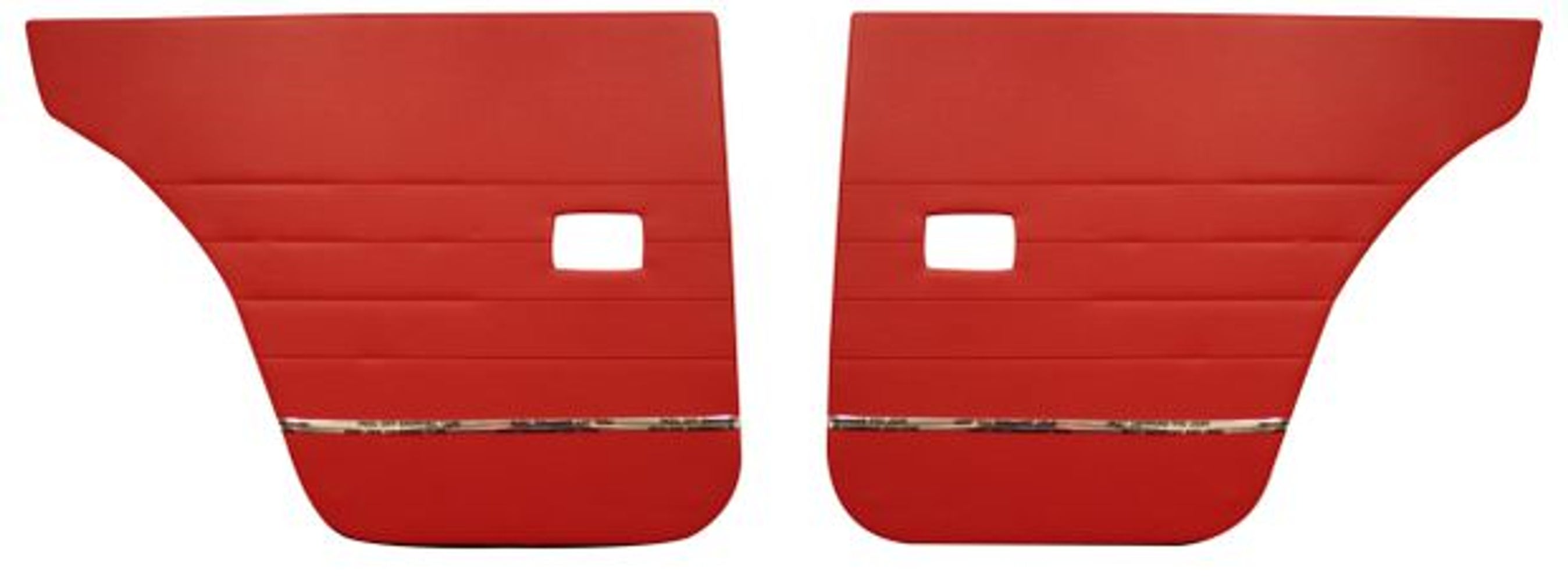 Rear door panels for Volvo Amazon 4d, Amazon Kombi, 1962-63, red — bild 2 av 2