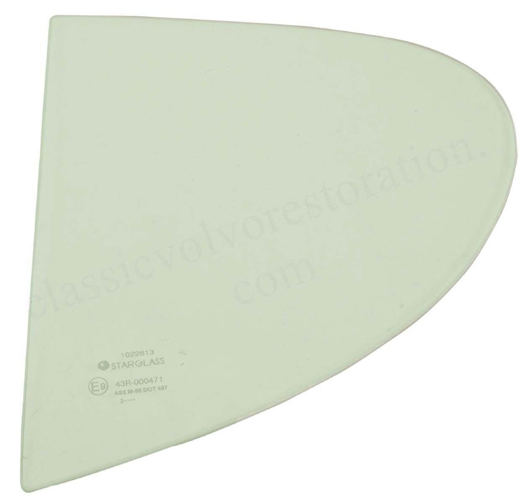 Rear side window for Volvo 1800, 1800E, 1800ES, green, right