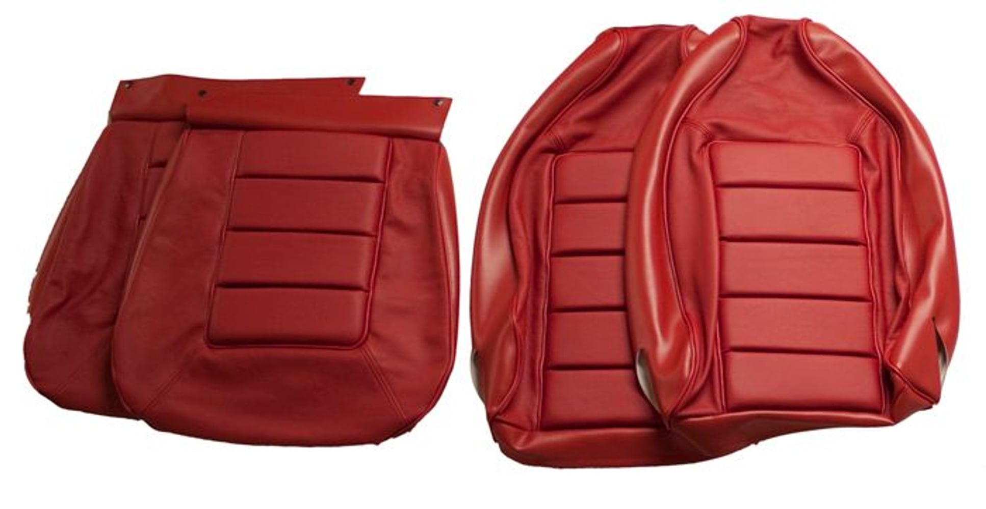 Front seat upholstery for Volvo 1800E, 1800ES 1972-73 red leather