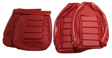 Front seat upholstery for Volvo 1800E, 1800ES 1972-73 red leather
