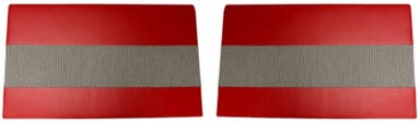 Door panels for Volvo Duett 1958-62 red/gray