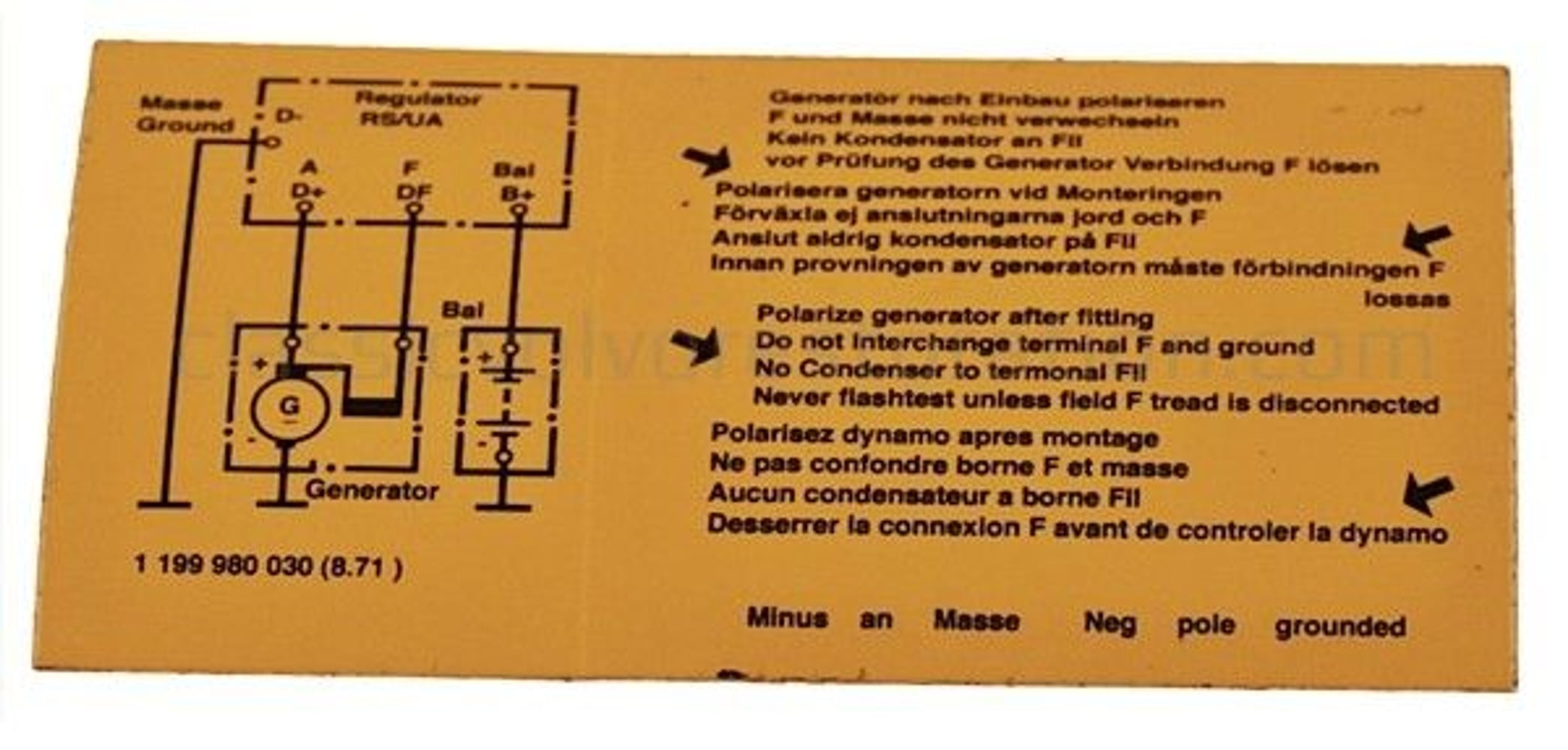 Decal charging relay 6V — bild 2 av 2