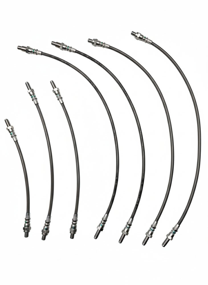 Brake hose set metal braided for Volvo 164