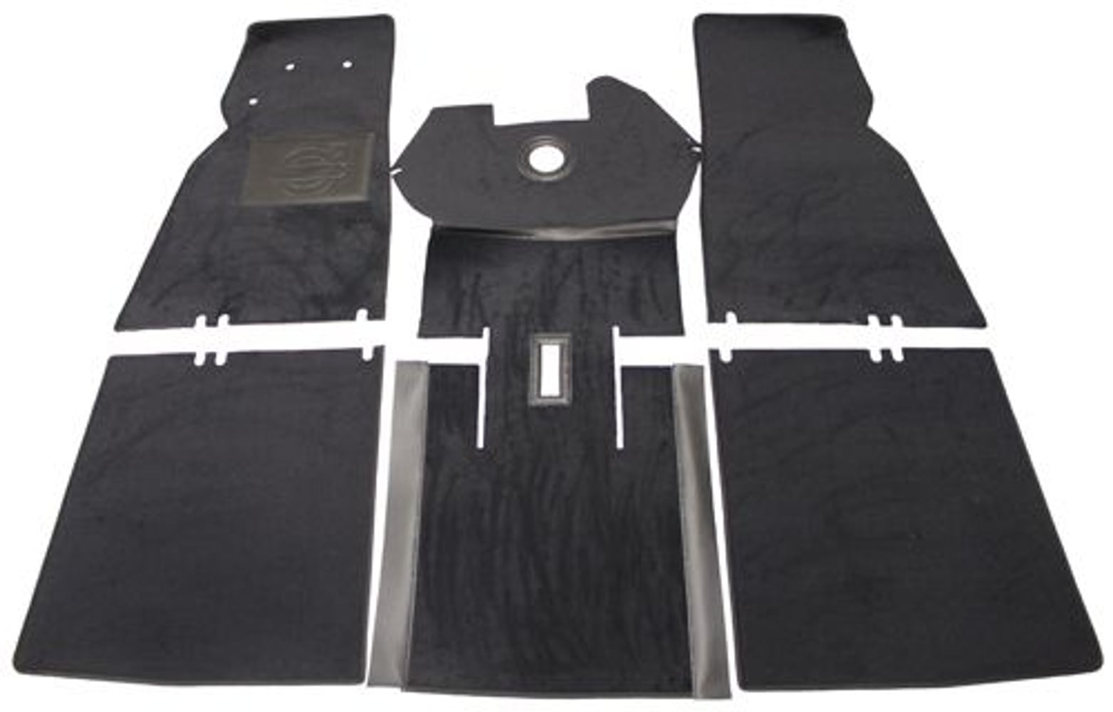 Carpet set for Volvo PV544, black textile
