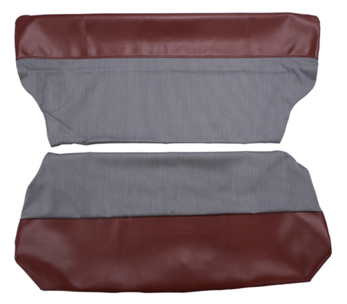 Rear seat upholstery for Volvo Duett 1957 burgundy/grey