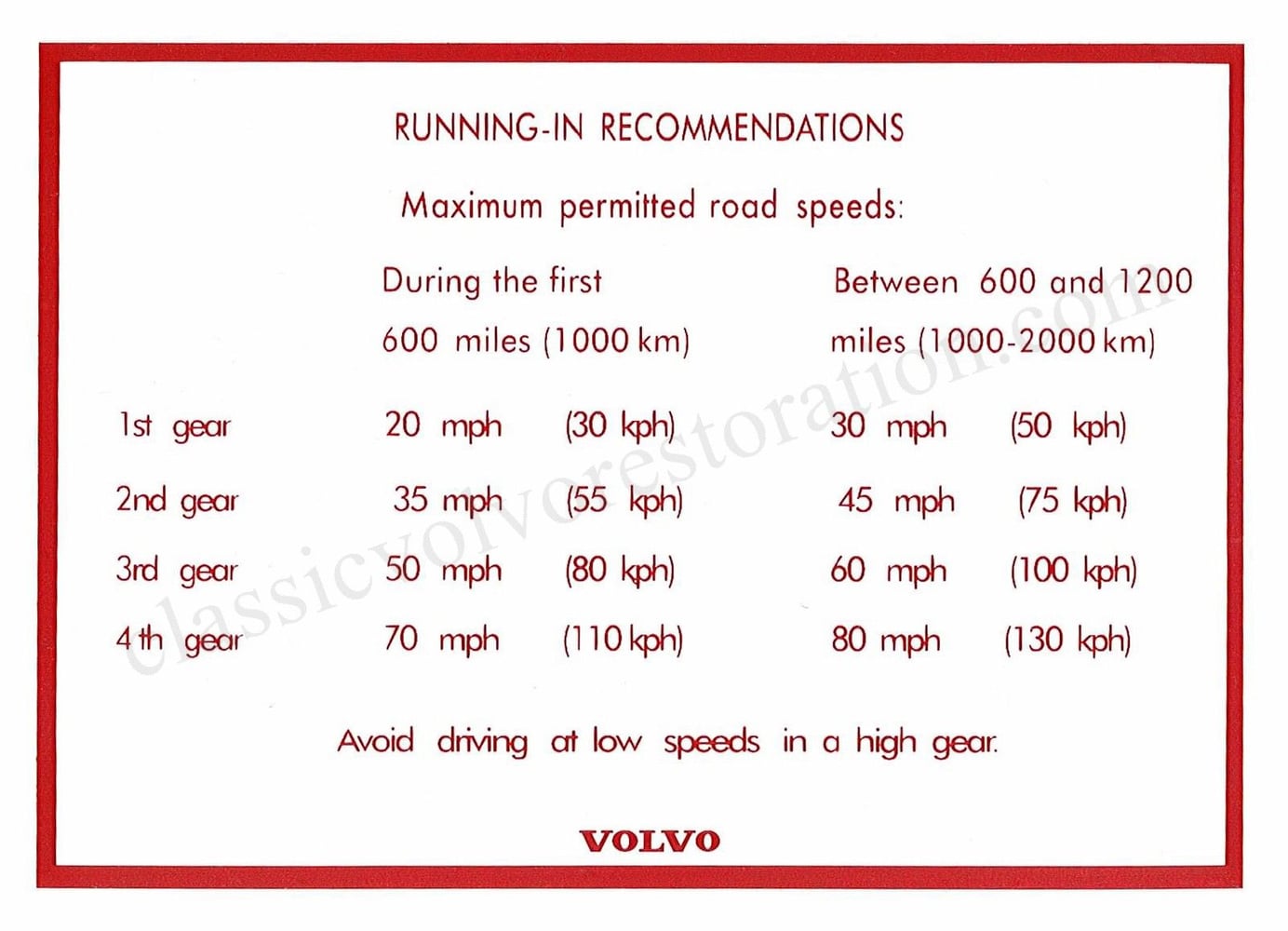 Decal run-in for Volvo Amazon, 140 — bild 1 av 2