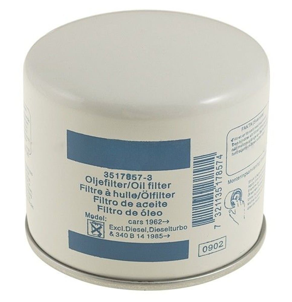Oil filter for Volvo B18, B20, B21, 1962-98