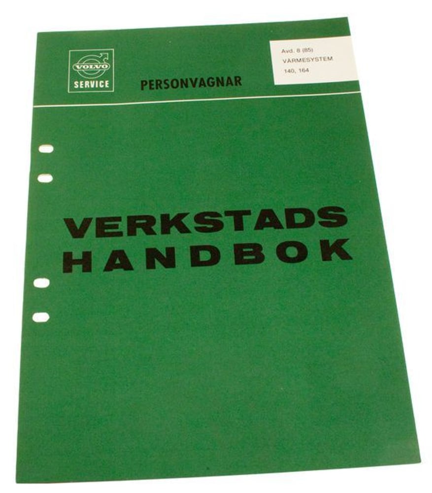 Workshop manual Heating system for Volvo 140, 164 Swedish