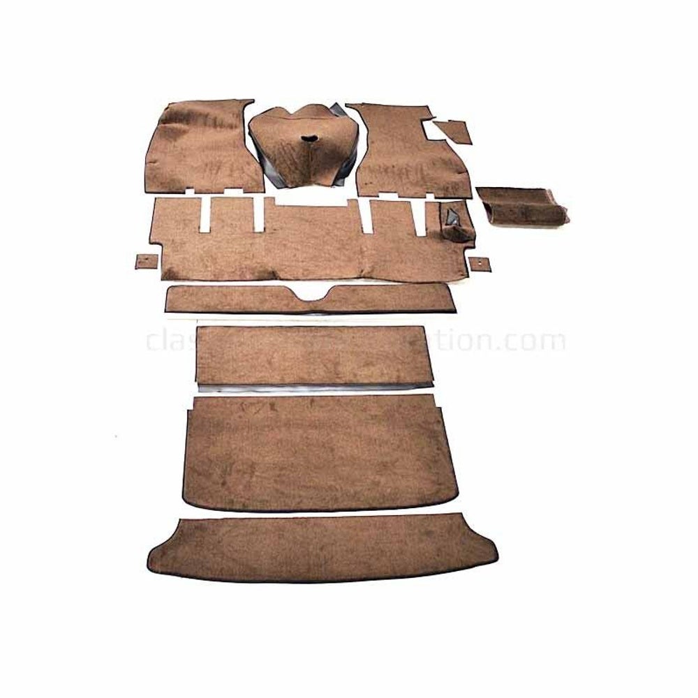 Carpet set for Volvo 1800E -71, brown/black (right-hand drive)
