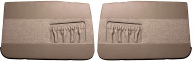 Front door panels for Volvo Amazon 4d, 1960-61, grey/grey beige