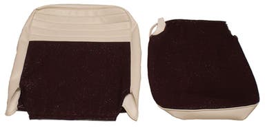 Front seat upholstery for Volvo Amazon 4d 1957-58 red/silver