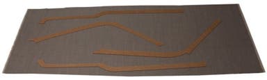 Panel set B-pillar/above door for Volvo Duett 1958-60 grey-black