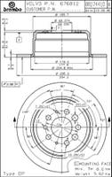 Rear brake disc for Volvo 1800 1970-, 140 1967-, 164 1969- — bild 2 av 2