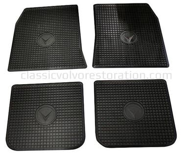 Mat set Accessories for Volvo Amazon 1962-70, black rubber