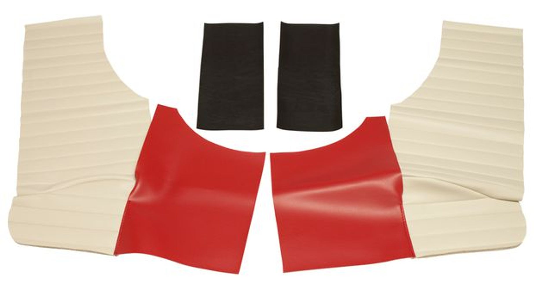 Panels Rear side for Volvo PV544A 1958-60, US red/beige