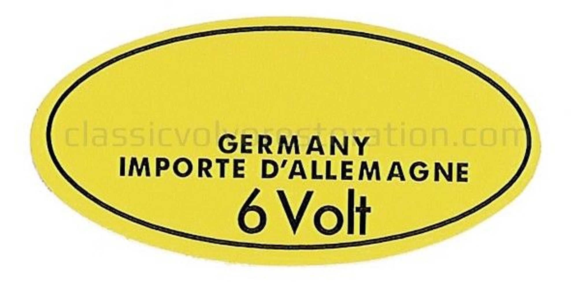 Decal Ignition coil Bosch 6V Volvo B16 yellow