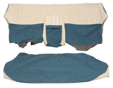 Rear seat upholstery for Volvo Amazon 4d 1959-60 turquoise