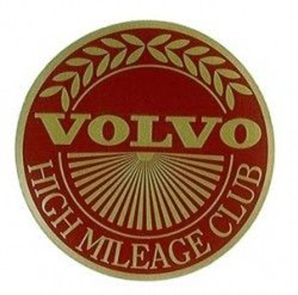 Decal Volvo High Mileage Club — bild 1 av 2