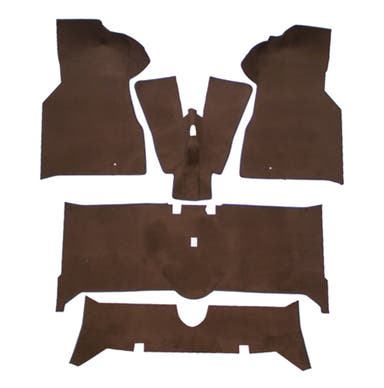 Carpet set for Volvo 140 1973-74, brown textile