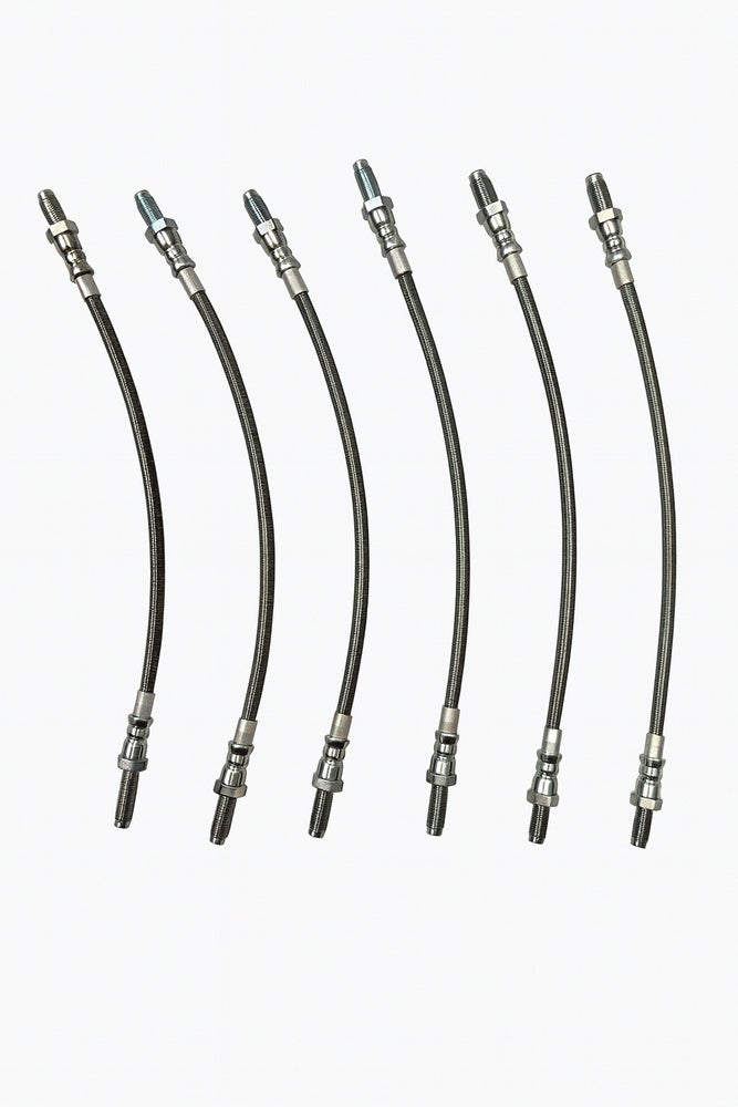 Brake hose set for Volvo 240 1975-78, metal braided