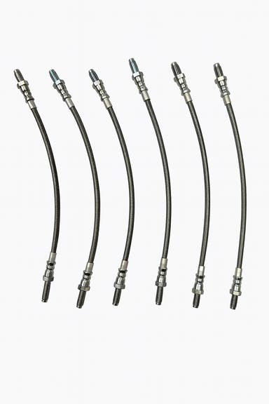 Brake hose set for Volvo 240 1975-78, metal braided