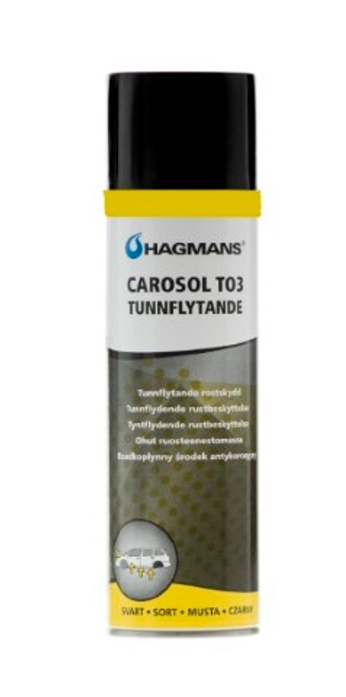 Rust protection spray thin black TO3 500ml — bild 2 av 2