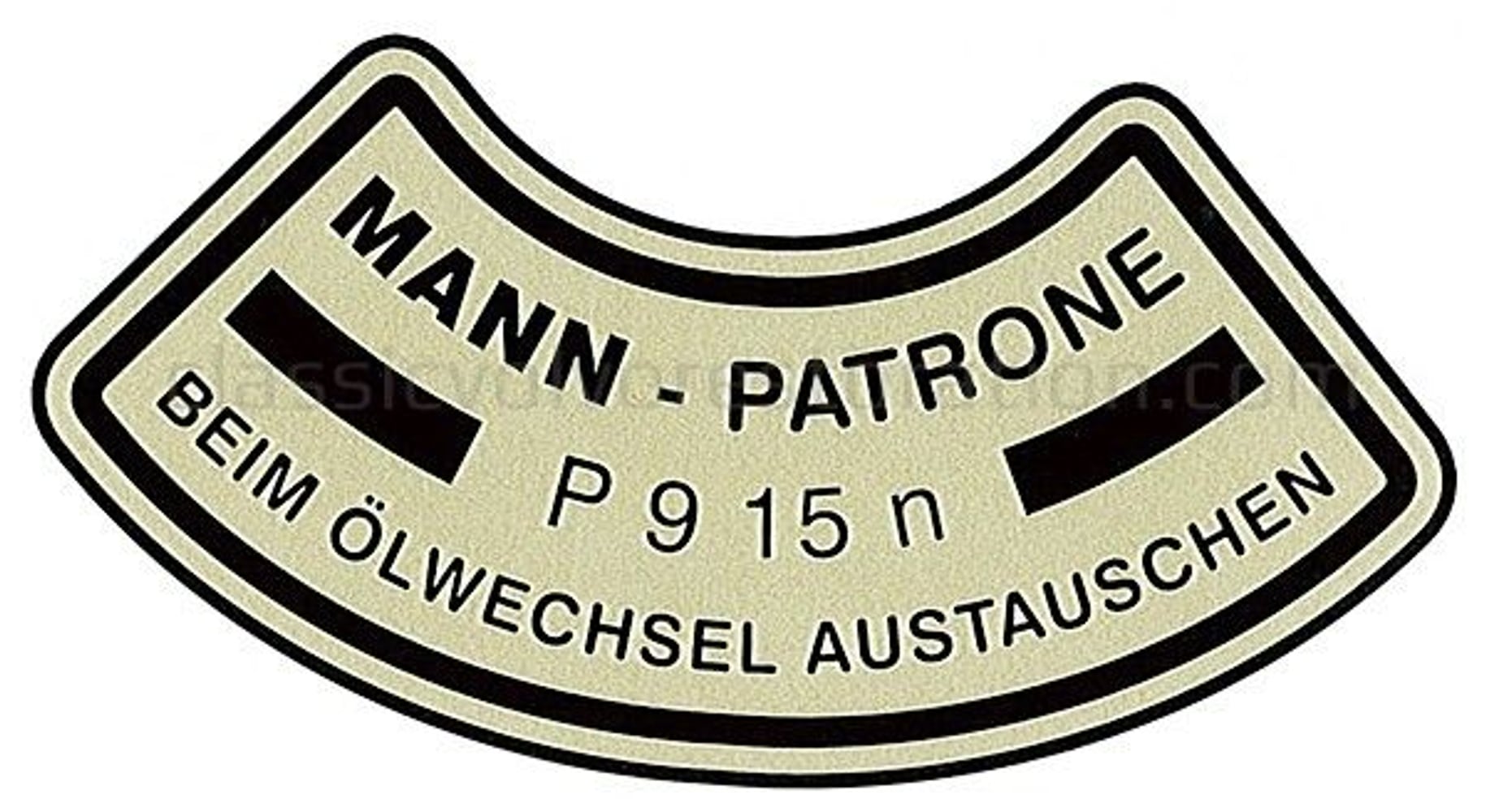 Decal oil filter for Volvo B4B "Mann" — bild 2 av 2