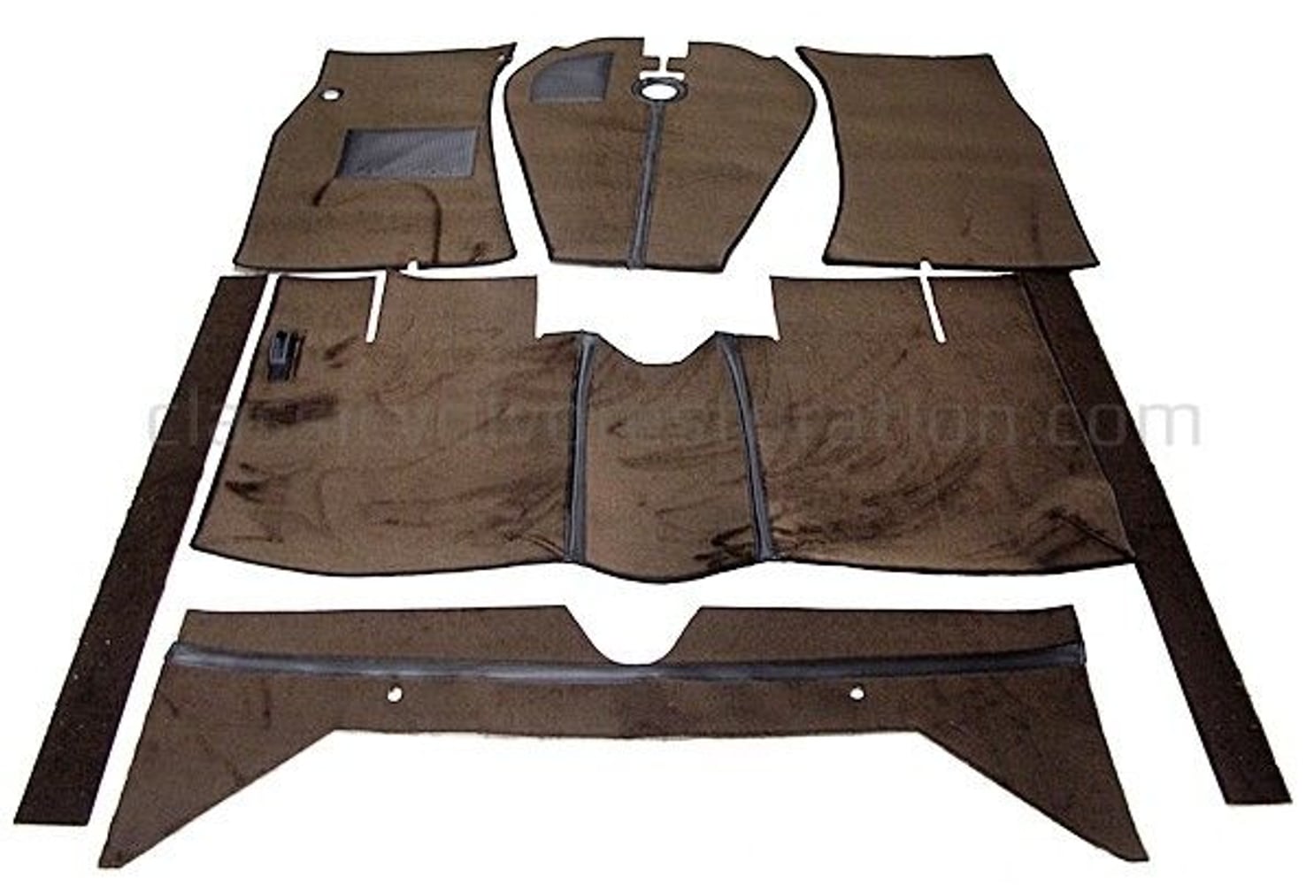 Carpet set for Volvo Amazon 1965-70 brown textile