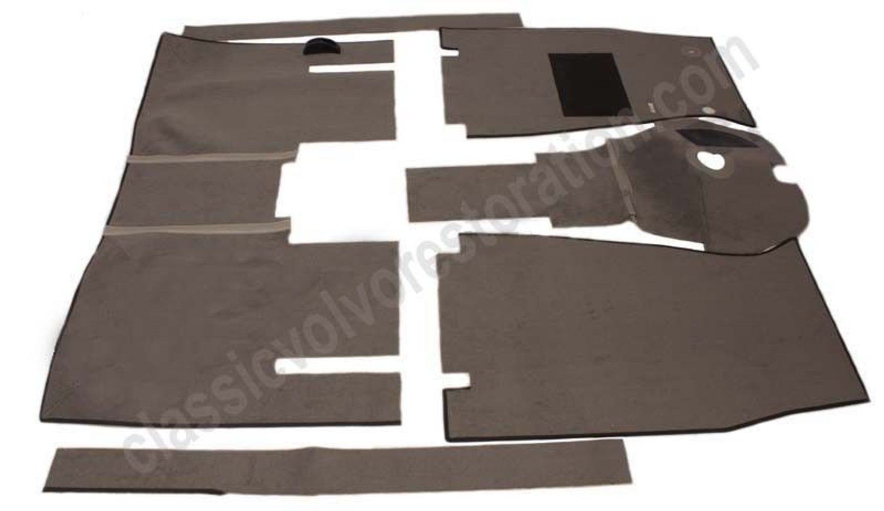 Carpet set for Volvo Amazon 1957-61 B16 grey textile