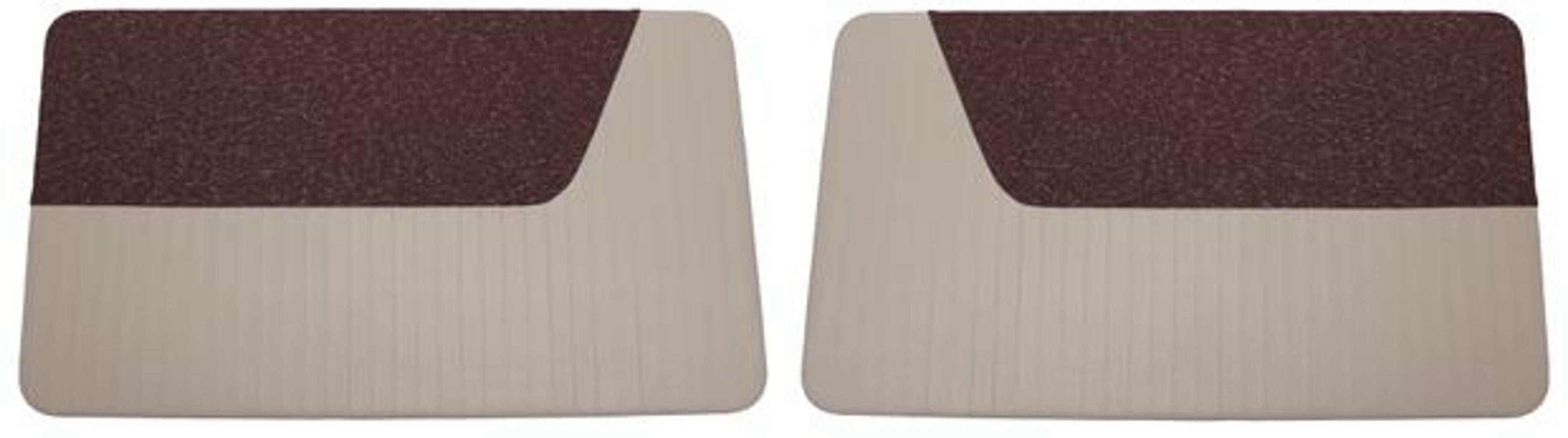Door panels for Volvo PV444S-LS 1956-57, red/gray solid fabric